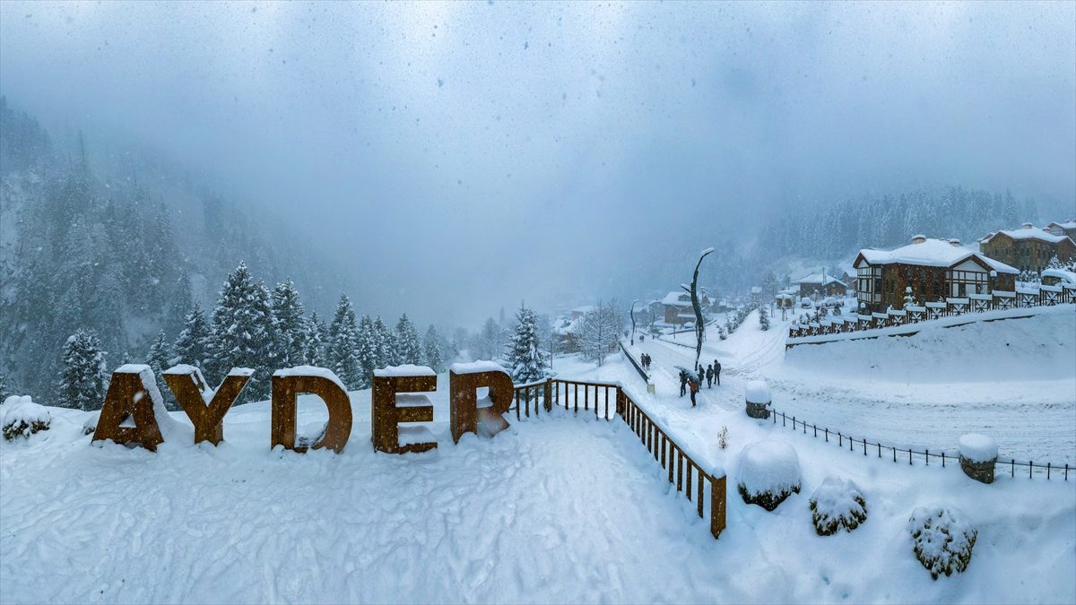 Ayder Plateau winter view, ÇamlıhemÅŸin Rize